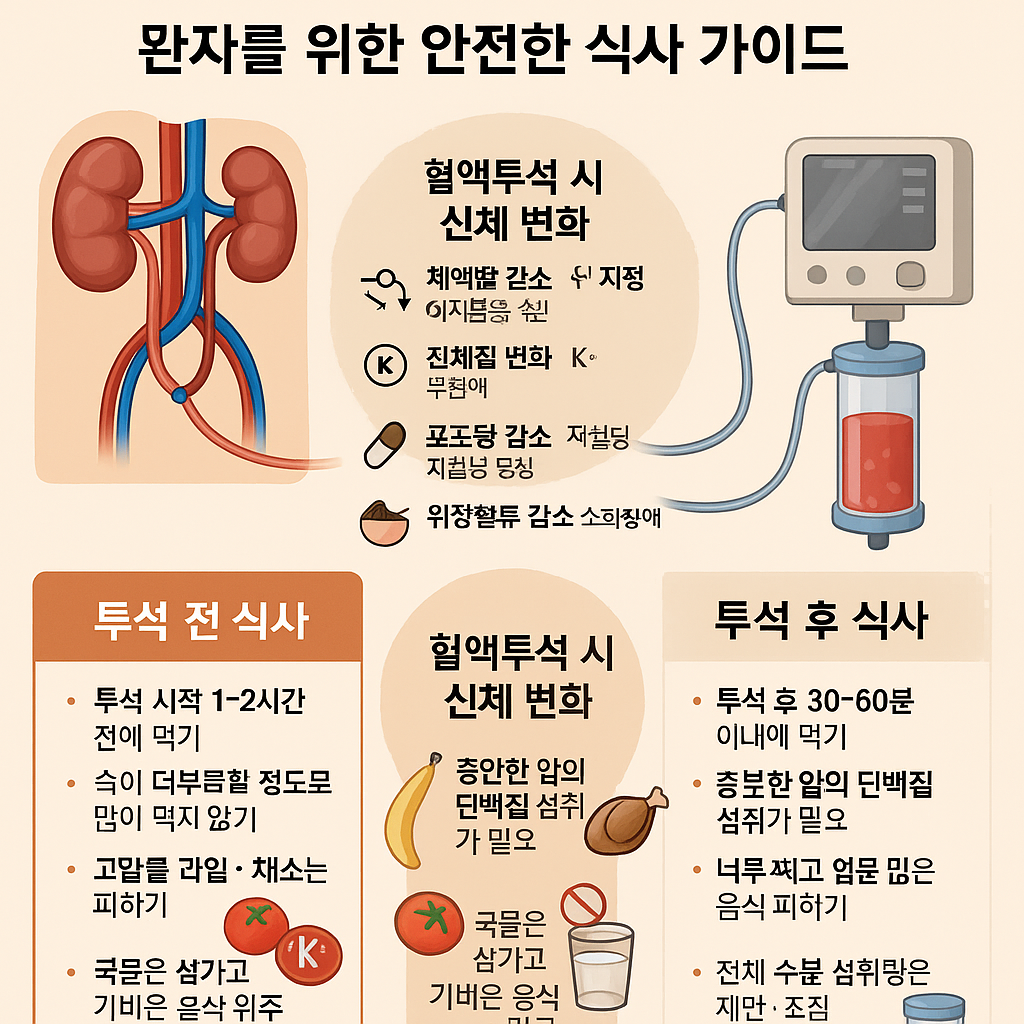 혈액투석 전후 식사, 왜 구분해야 할까? 환자를 위한 안전한 식사 가이드