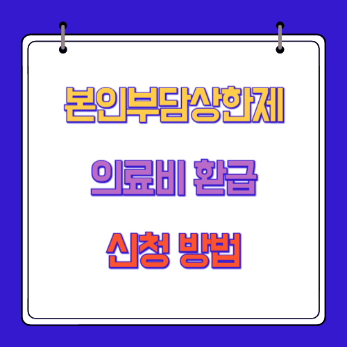 본인부담상한제 의료비 환급 신청 방법