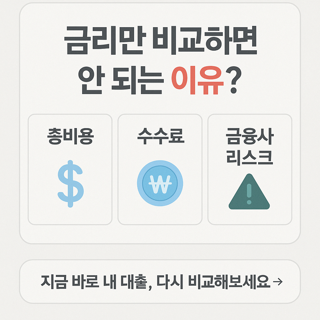 2025년 최신 대출 비교 트렌드 &ndash; 금리보다 중요한 3가지 조건