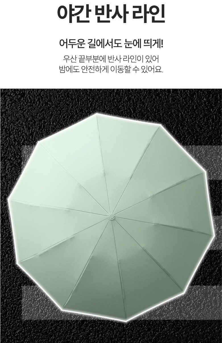 야간 반사라인 우산