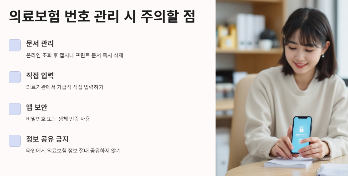 의료보험 번호 관리 시 주의할 점