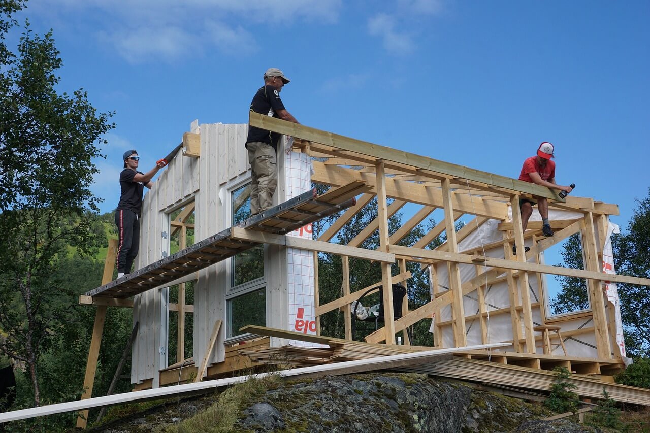 목재로 구현한 시선의 흐름