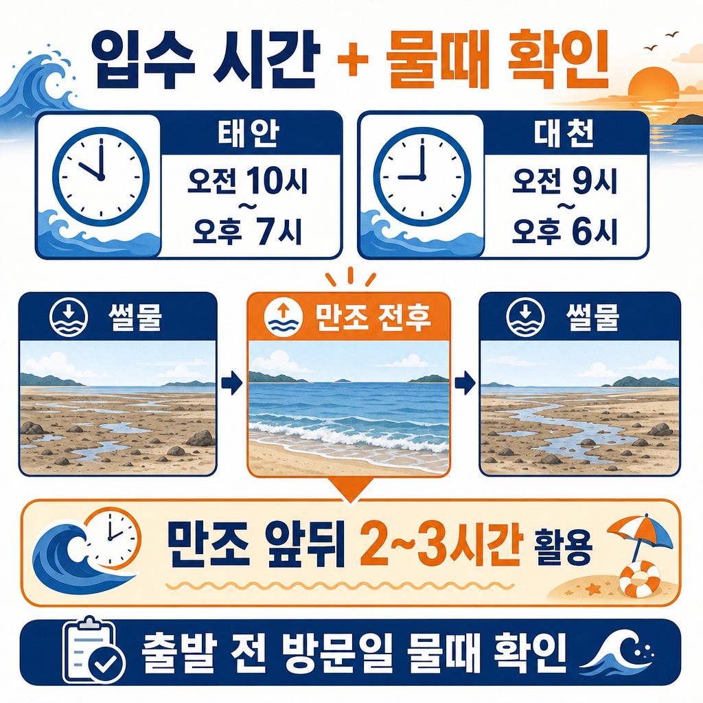 입수 시간과 물때가 겹치는 문제