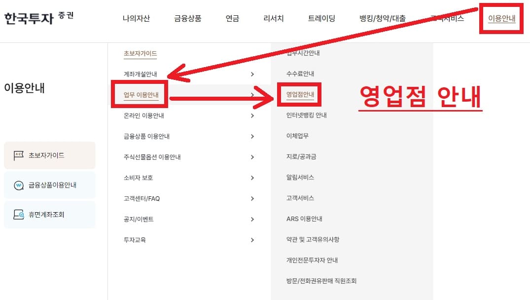 한국투자증권 지점