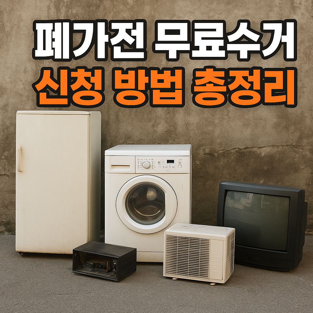 폐가전 무료수거 신청 방법