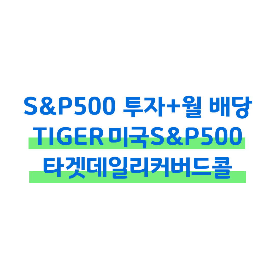 S&P500 투자하고 월 배당 받는 TIGER 미국S&P500타겟데일리커버드콜 썸네일