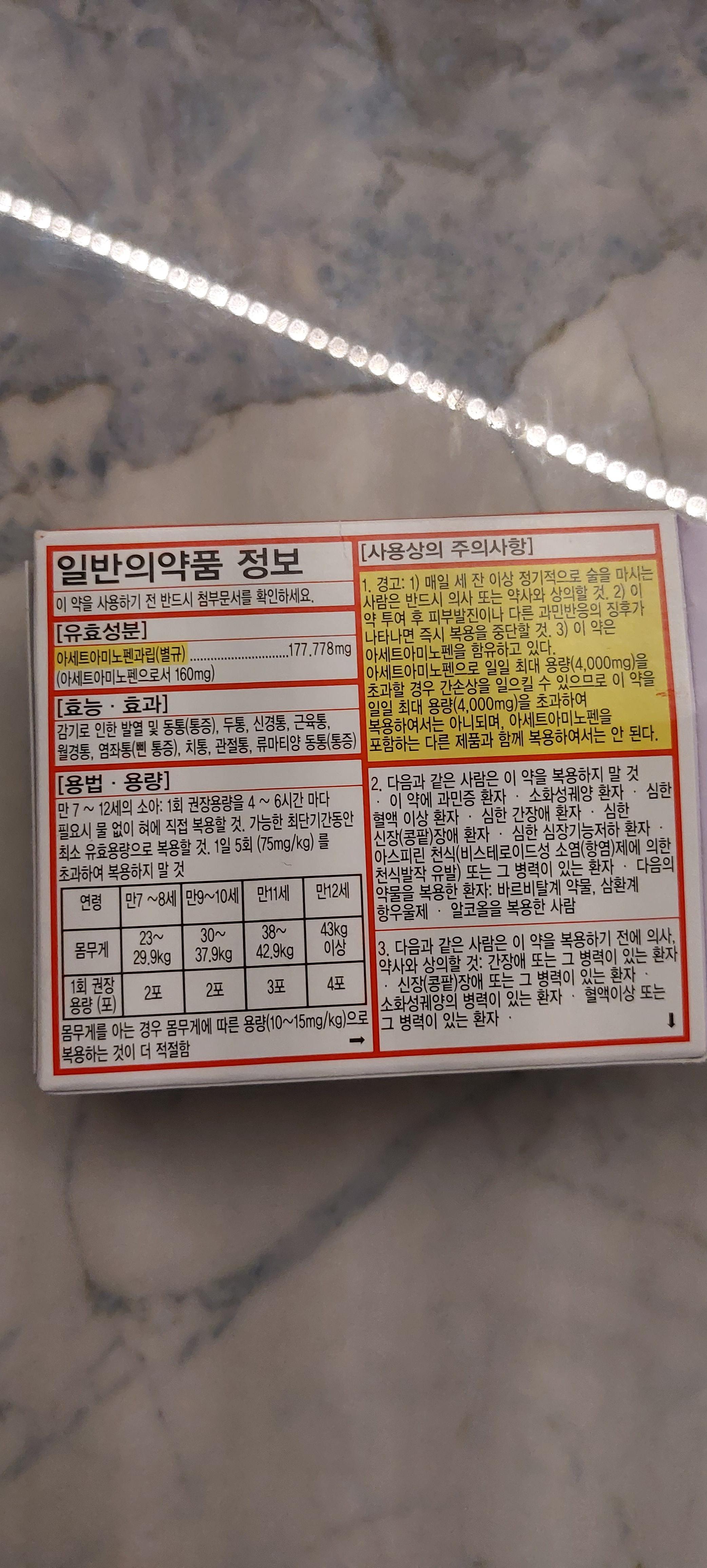 해열제 타이레놀 복용방법