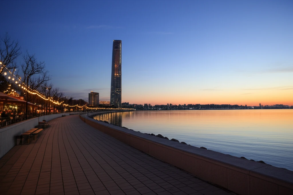 겨울 감성 가득한 석촌호수 야경과 송..