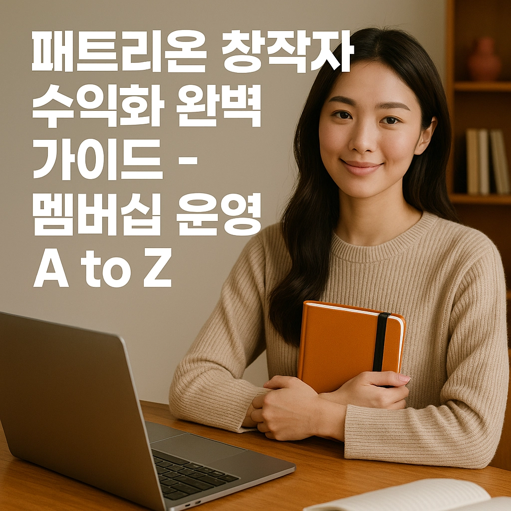 패트리온 창작자 수익화 완벽 가이드 - 멤버십 운영 A to Z