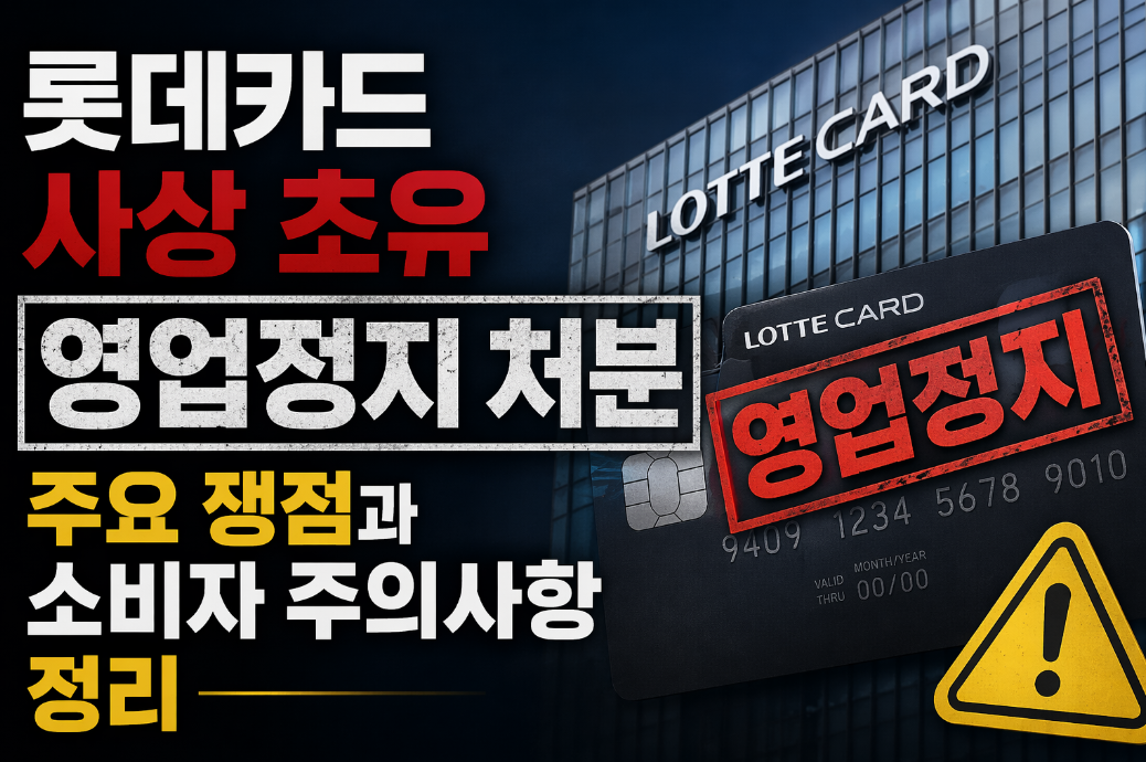 롯데카드 사상 초유 영업정지 처분, 소비자 주의사항 및 핵심쟁점