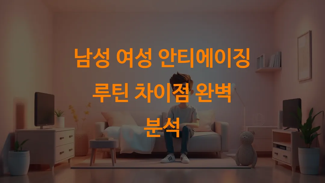남성 여성 안티에이징 루틴 차이점 완벽 분석