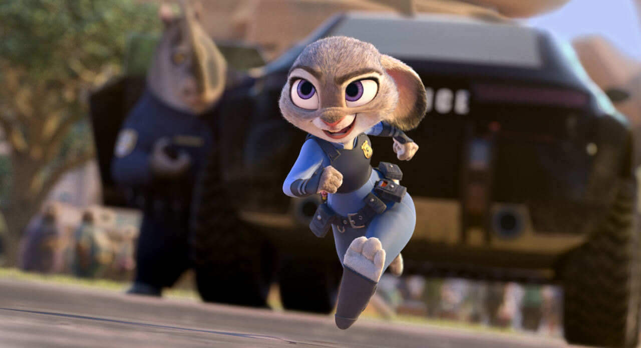 주디가 달려가는 모습