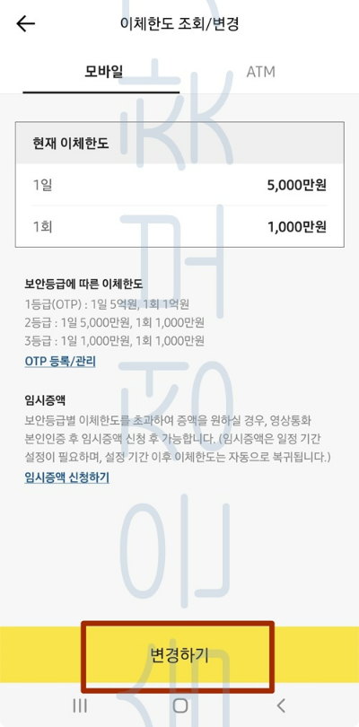 카카오뱅크 이체한도