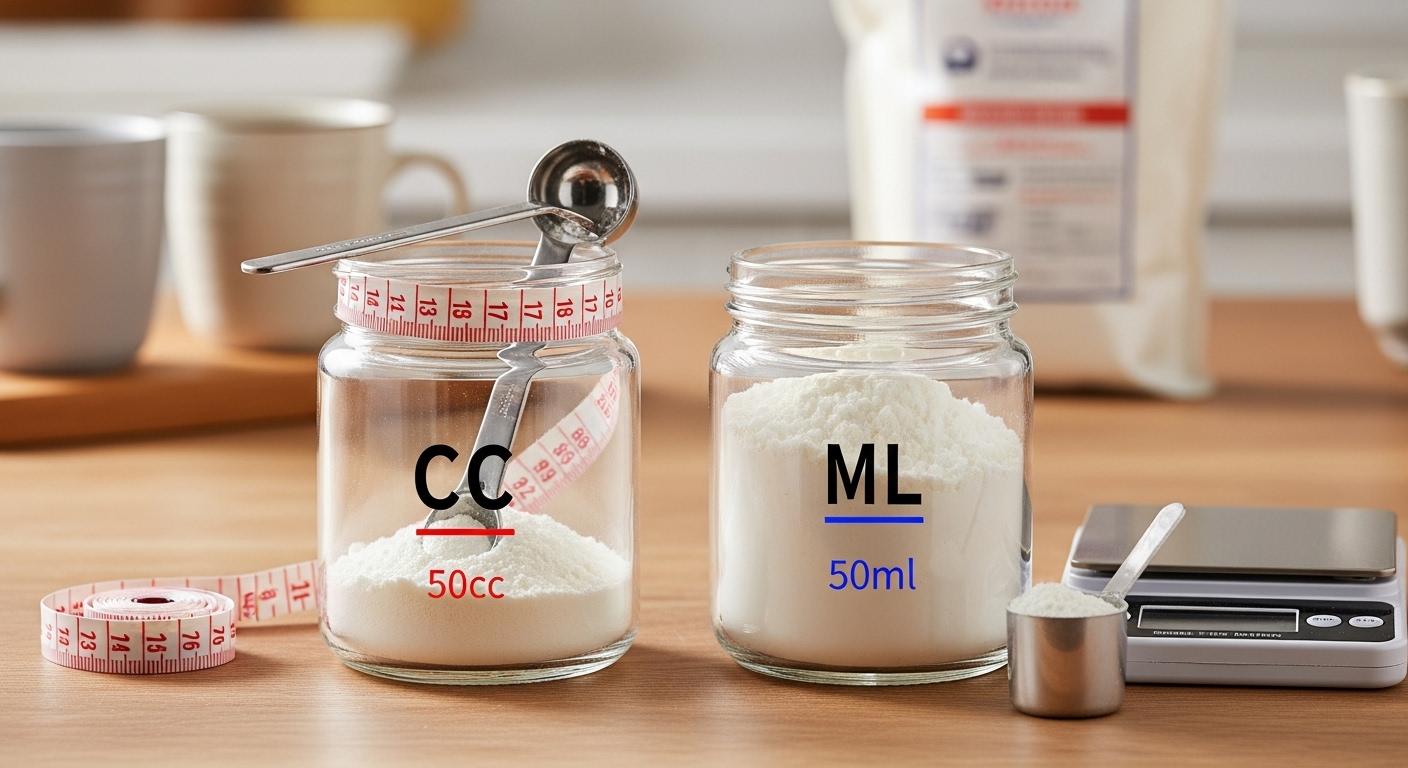 분유 cc ml 차이