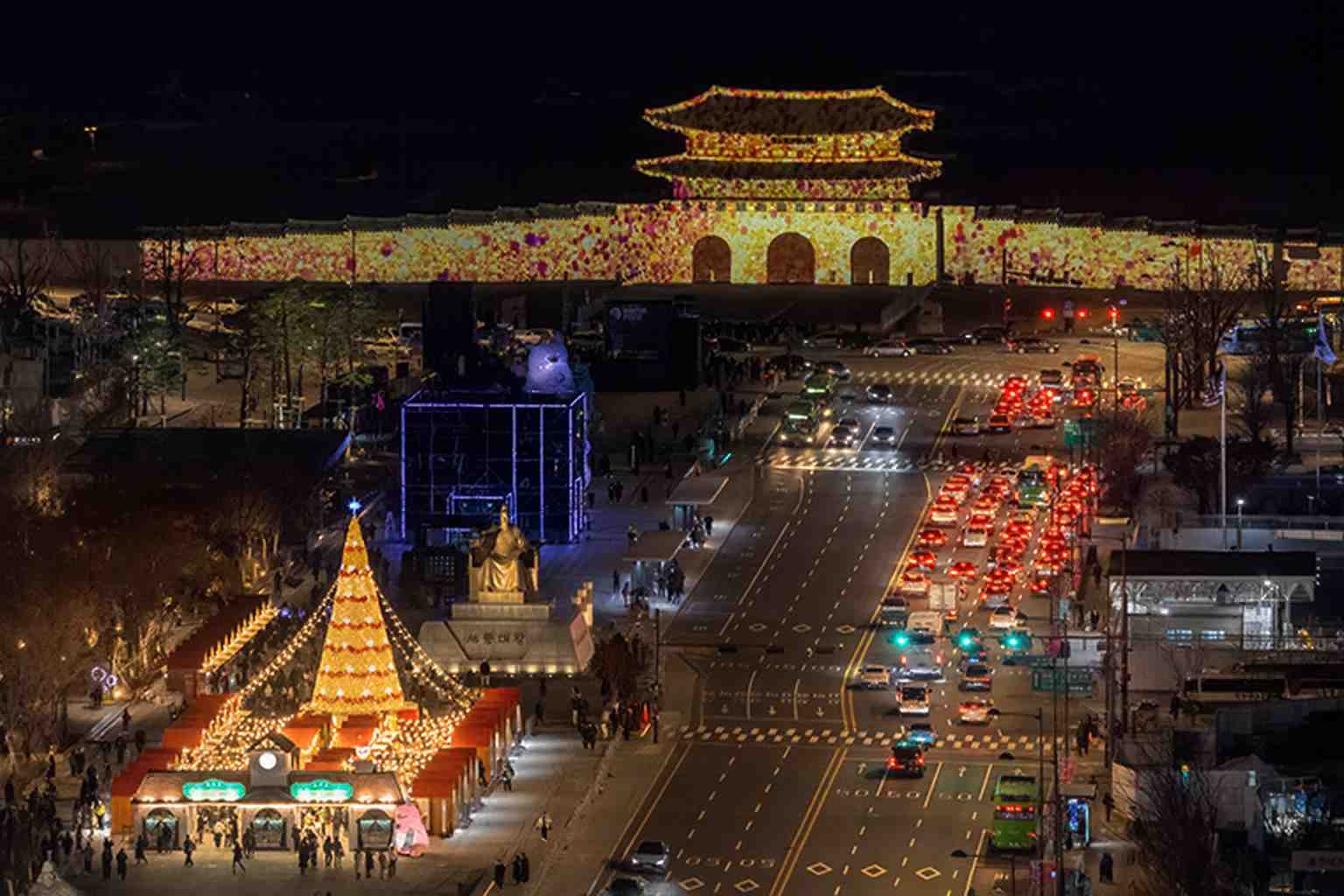 서울 윈터페스타 광화문의 모습