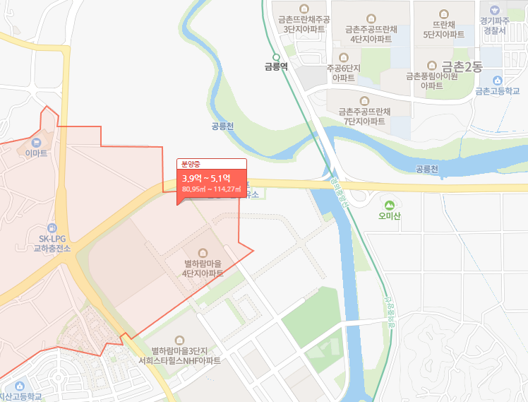 파주-운정신도시-호반써밋-주변