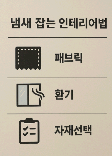 냄새잡는 인테리어 방법