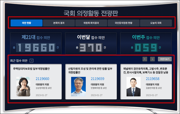 국회의안-전광판