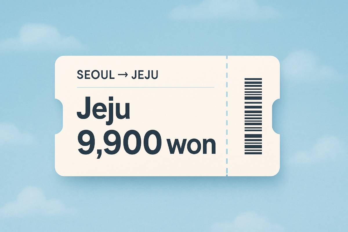 국내 비행기표 싸게 사는 방법을 설명하는 제주도 특가 항공권 이미지