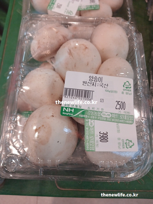 양송이버섯 효능 손실을 줄이는 손질 방법을 보여주는 실물 사진