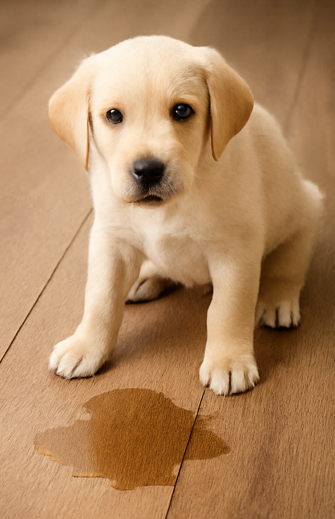 배변실수 한 강아지