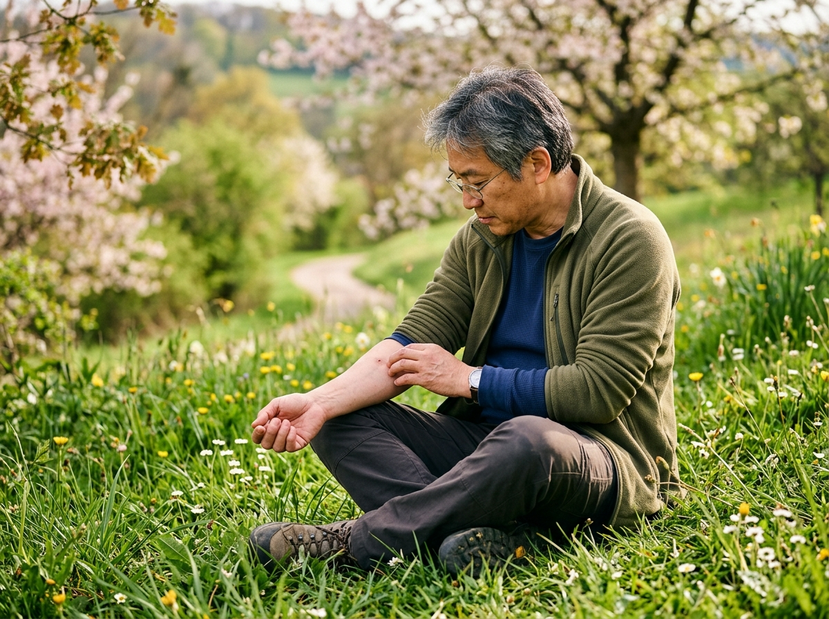 쯔쯔가무시 증상, 가피 특징, 진드기 물림