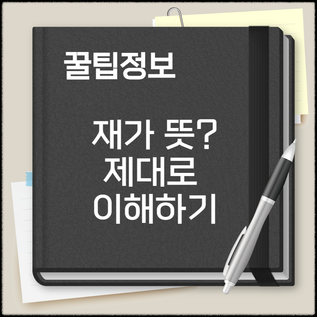 재가 뜻