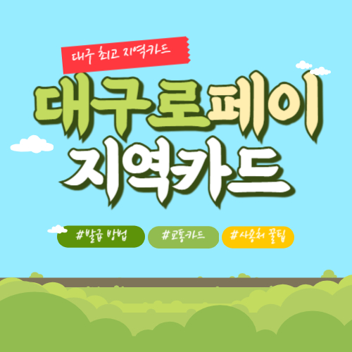 대구로페이 카드, 2025년 13% 할인! 발급부터 교통카드 사용법까지 총정리