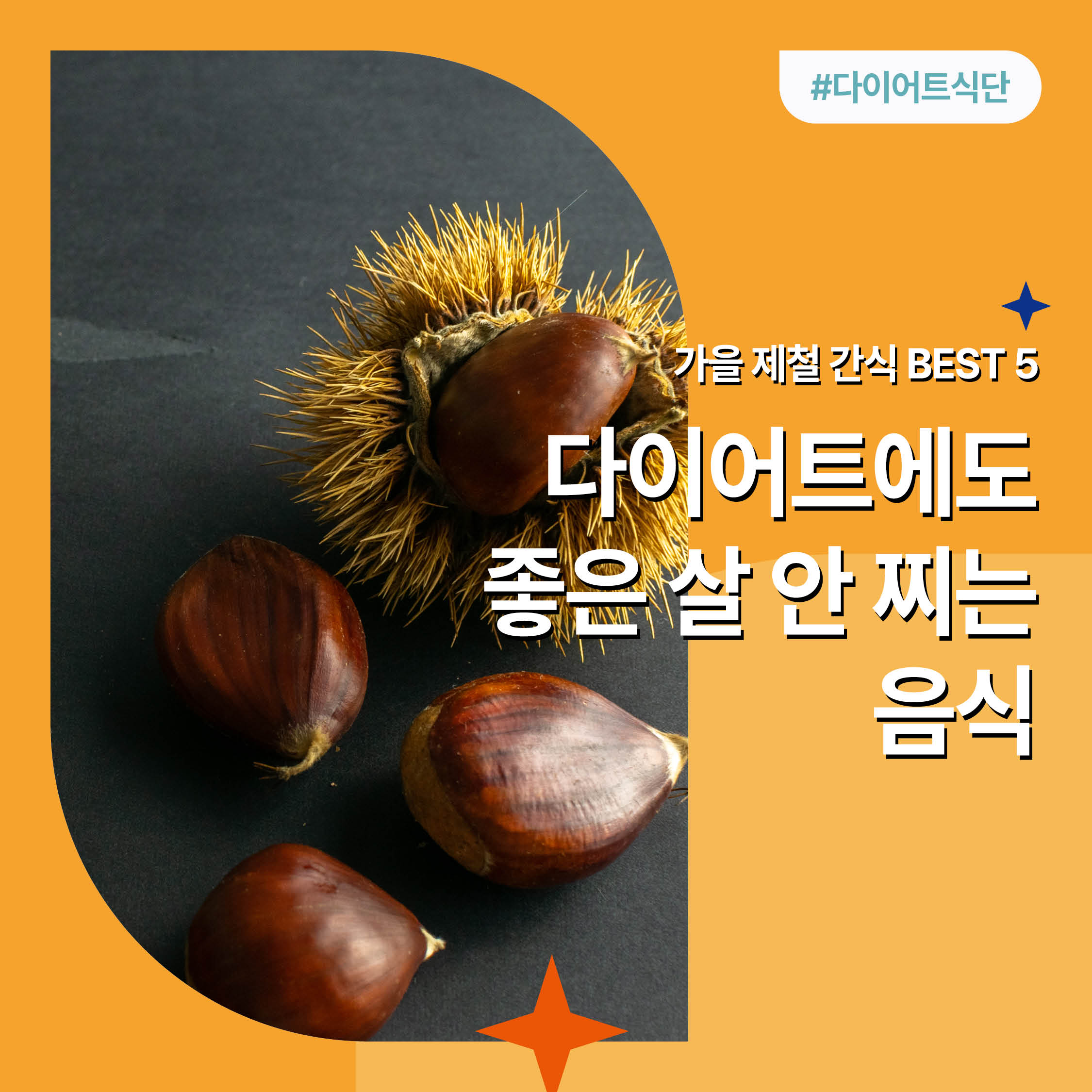 가을 제철 간식 BEST 5 썸네일 — 다이어트에도 좋은 군밤과 살 안 찌는 음식 추천