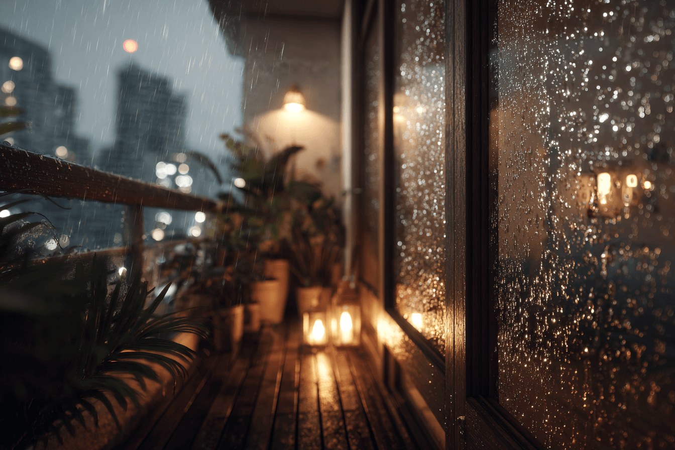 비오는-날-밤의-테라스-이미지