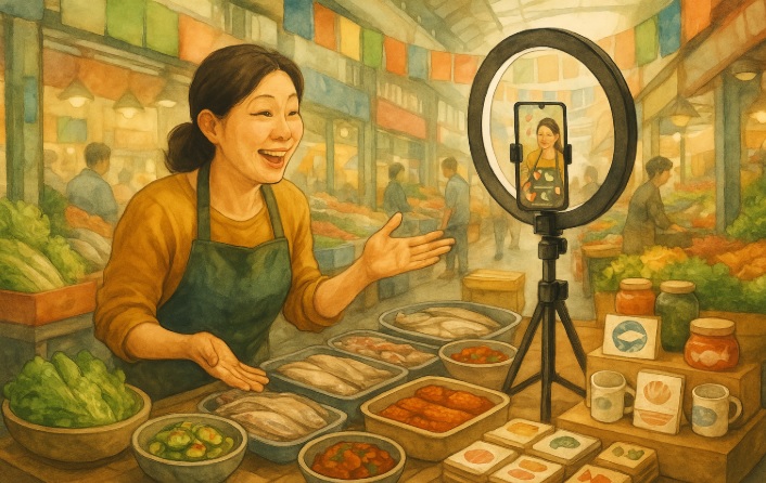전통시장 라이브커머스 관련 이미지