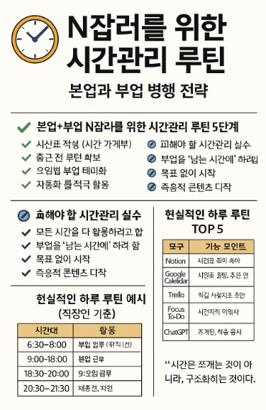 N잡러를 위한 시간 관리 루틴