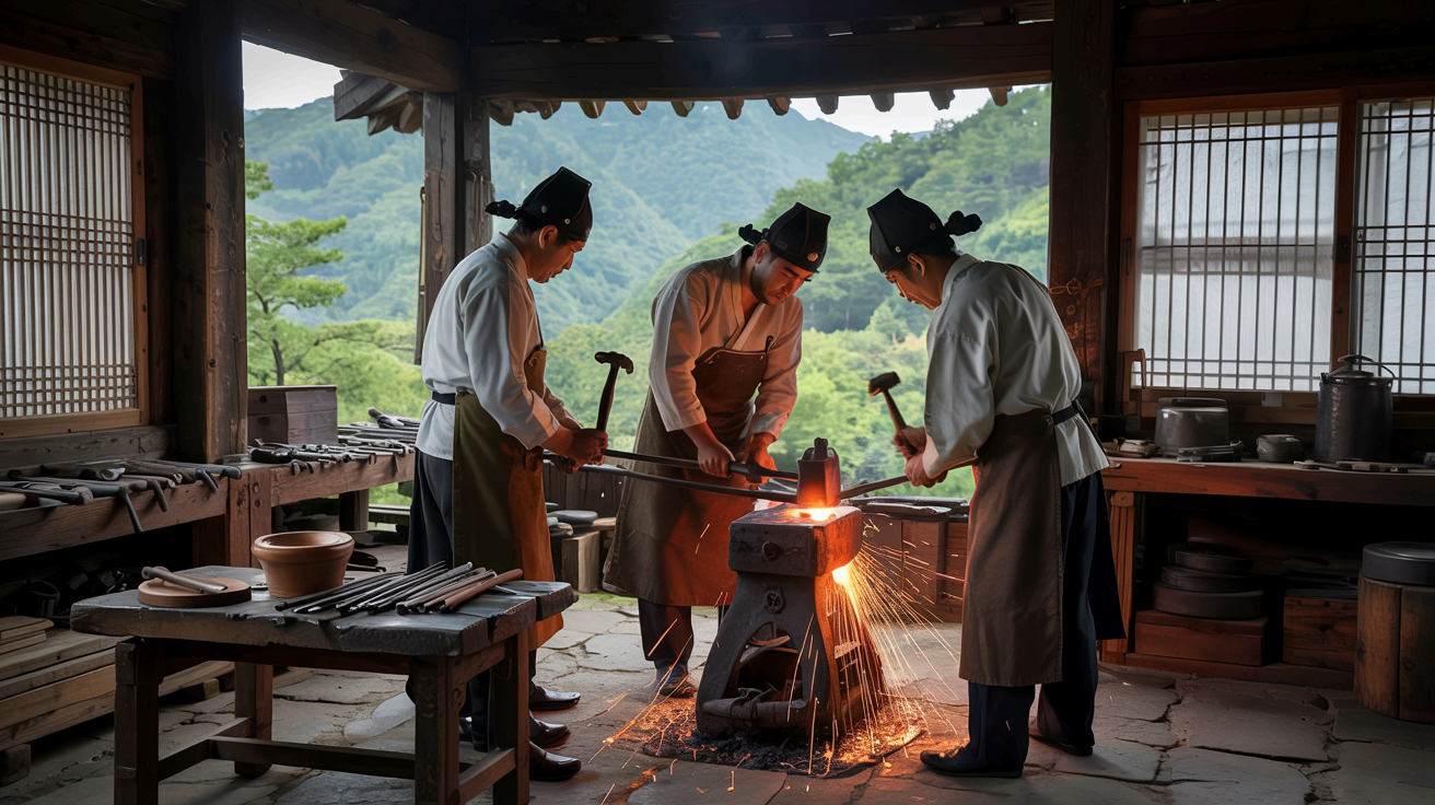 부서진 놋그릇이나 솥은 대장간에서 농기구로 재생