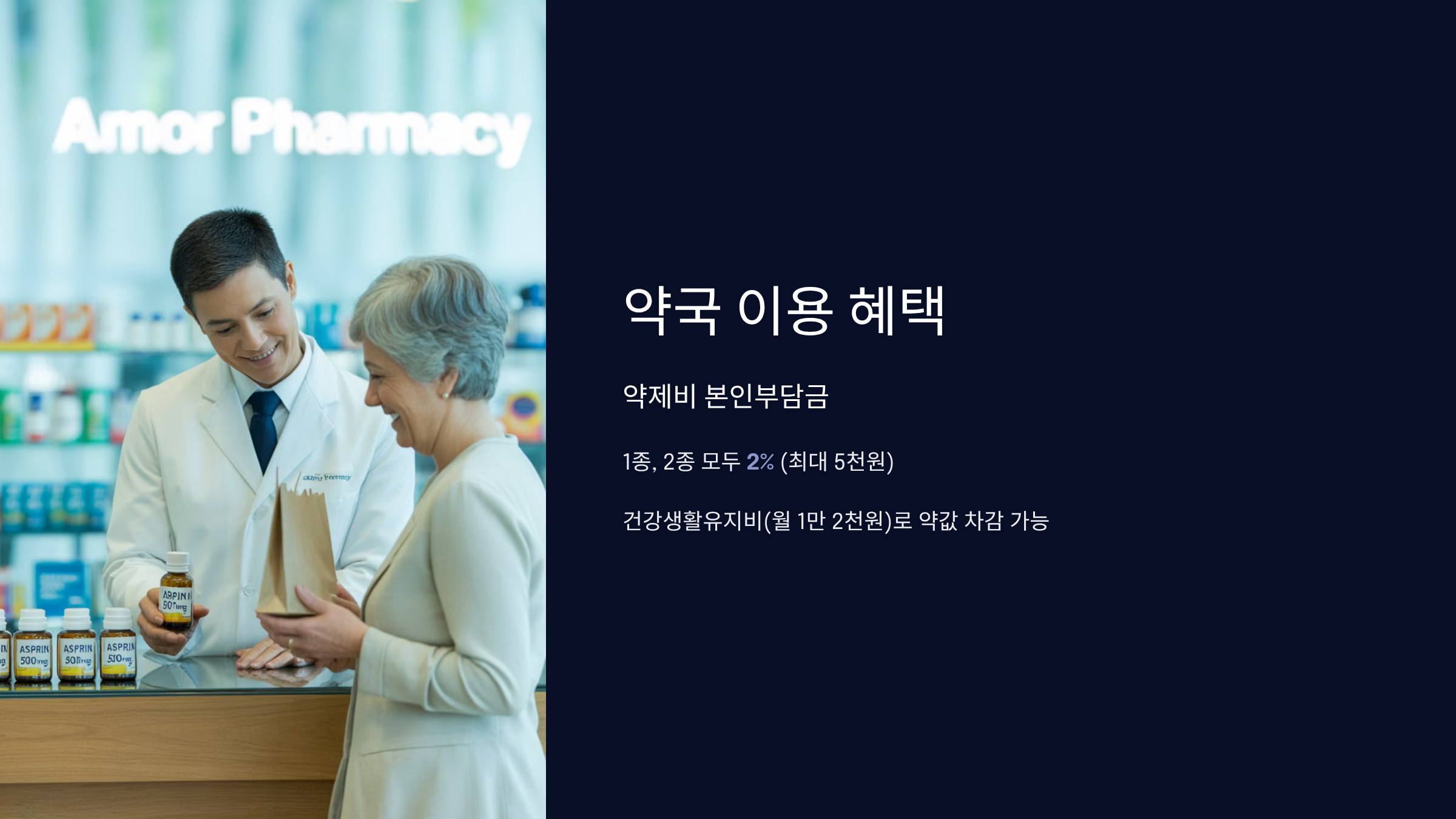 약국 이용 시 약제비 지원