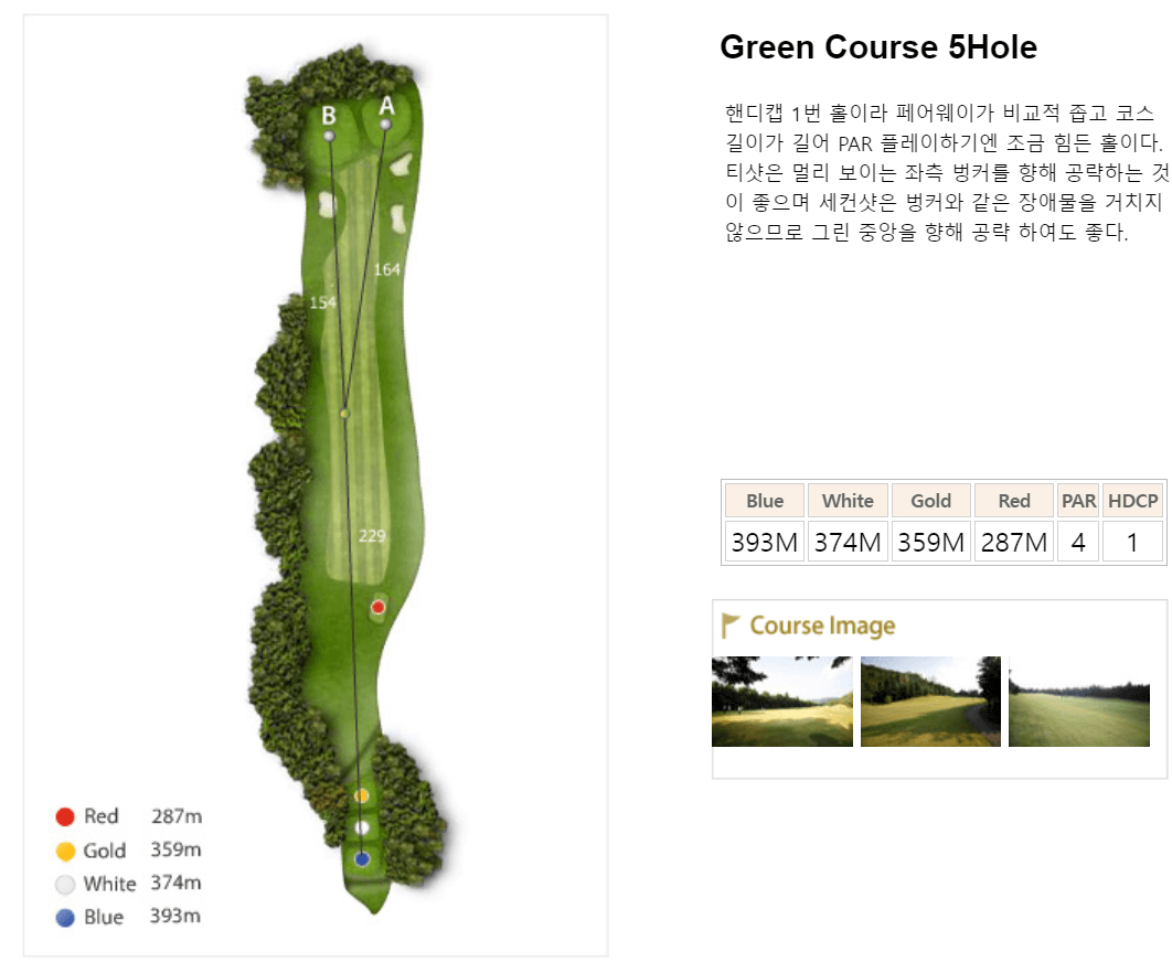 한성 CC 코스 공략도 23