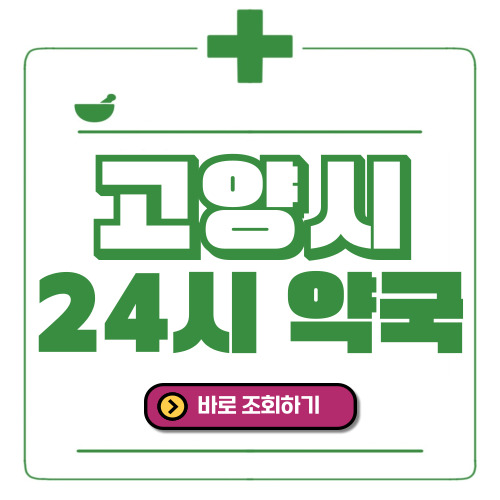 고양시 24시간 일요일(휴일) 운영 약국