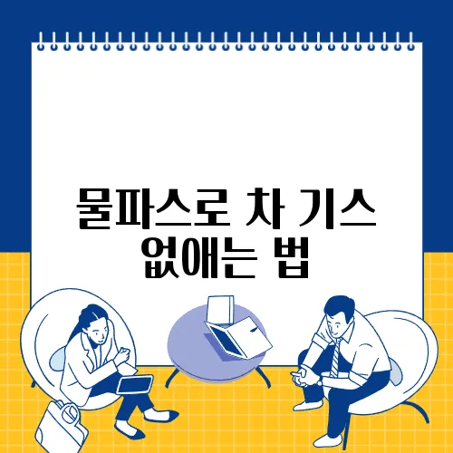 물파스로 차 기스 없애는 법