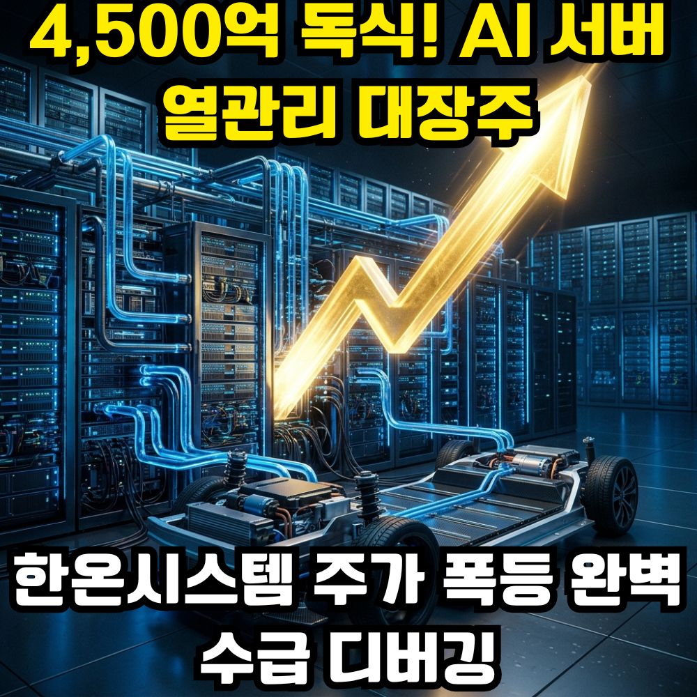 한온시스템 주가 4500억 거래대금 폭발 및 AI 데이터센터 서버 열관리 액침냉각 대장주 분석