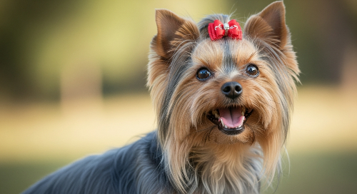 요크셔테리어 개 사진