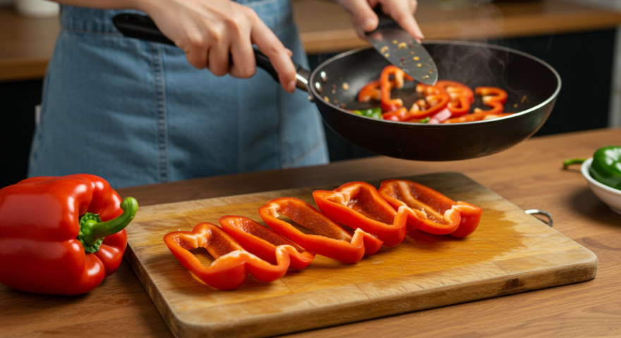 피방을 요리 중인 여성