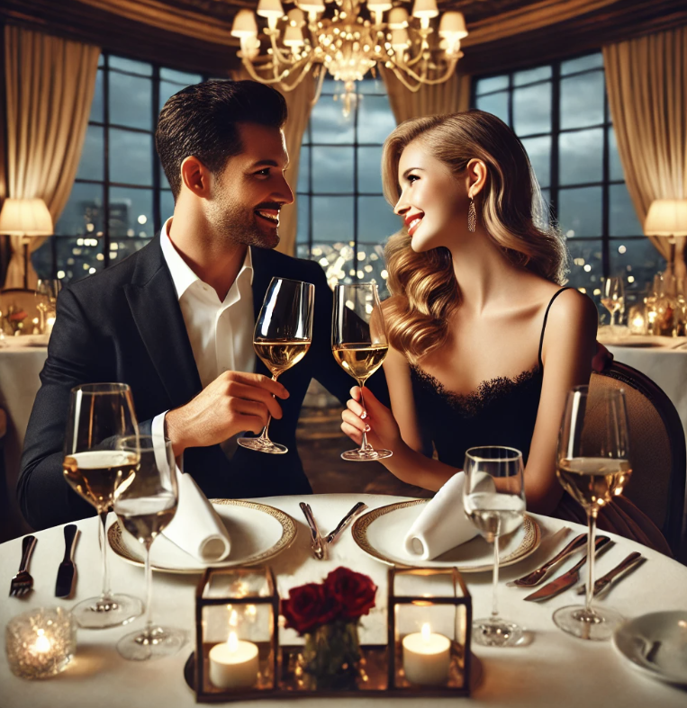 럭셔리 다이닝 레스토랑 사진