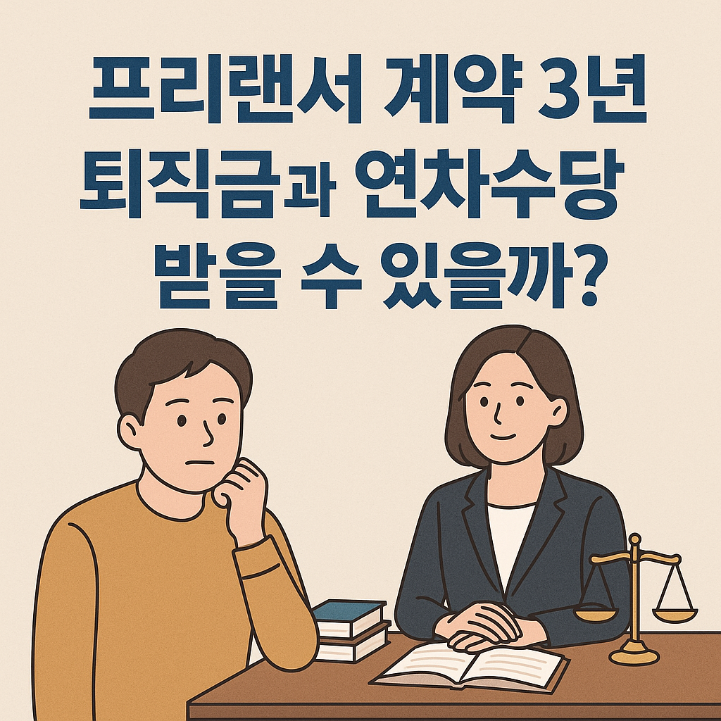 프리랜서 계약 3년, 퇴직금과 연차수당 받을 수 있을까?