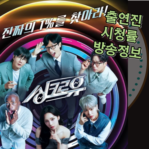 싱크로유:출연진-시청률-방송시간(출처-공식포스터)