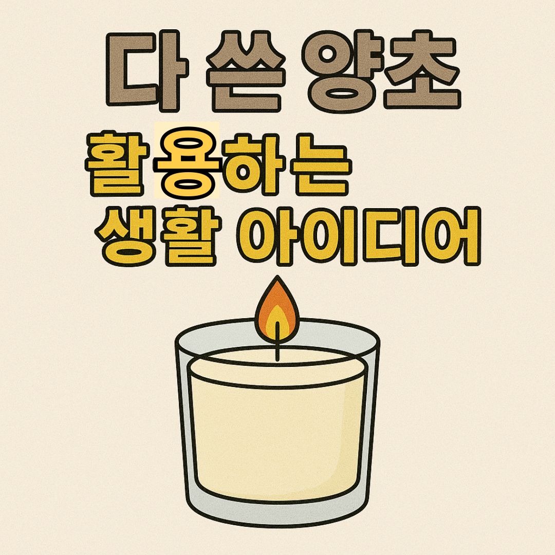다 쓴 양초 활용하는 생활 아이디어