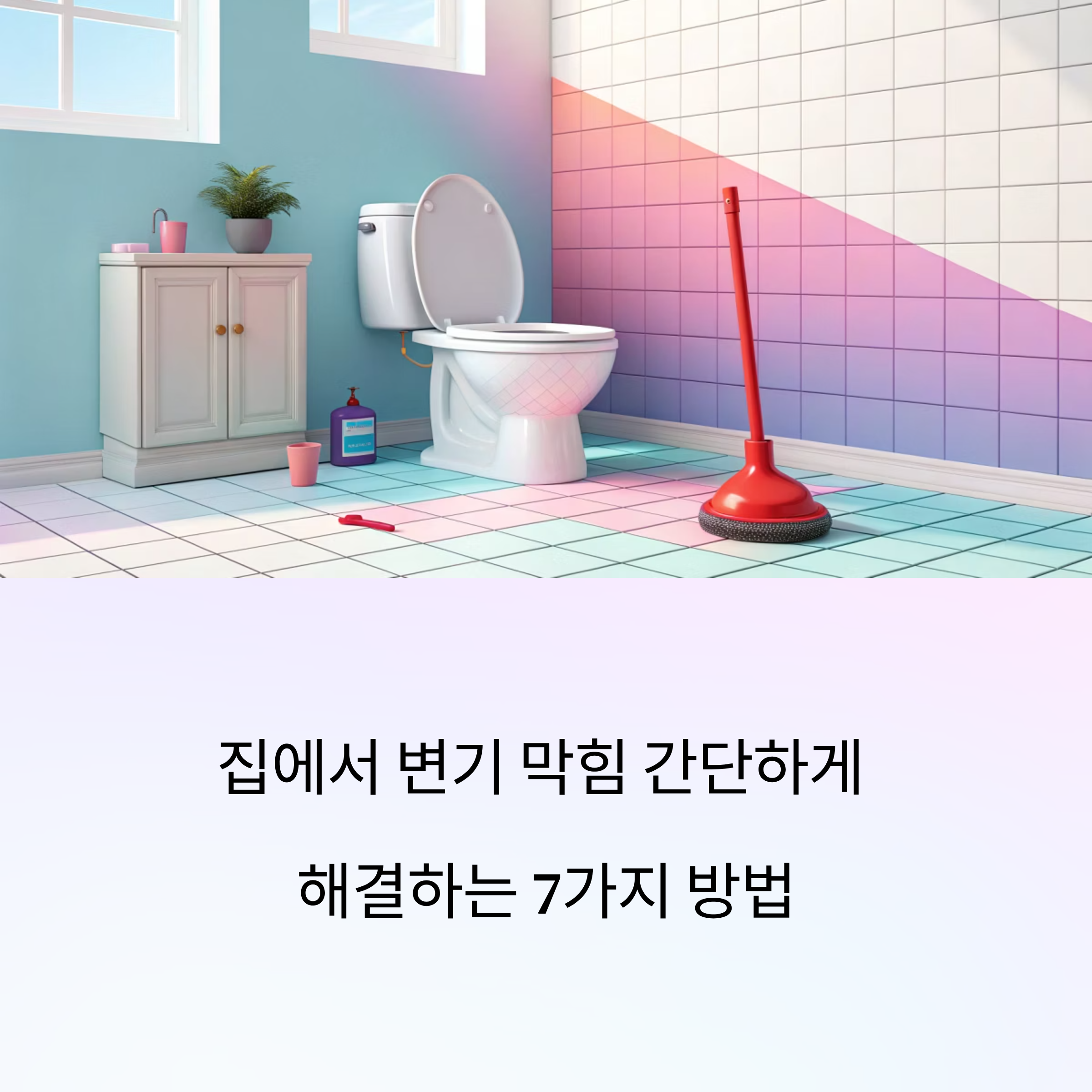 집에서 변기 막힘 간단하게 해결하는 7가지 방법