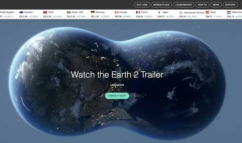 어스2, 두개의 지구가 연결되어 있는 그래픽