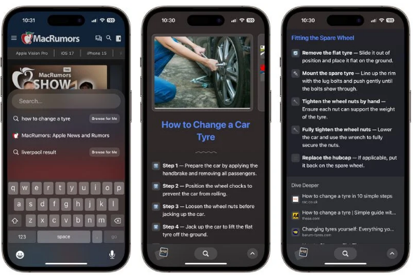 아이폰 사용자를 위한 최신 AI 웹 검색 브라우저, Arc Search(이미지출처-macrumors)