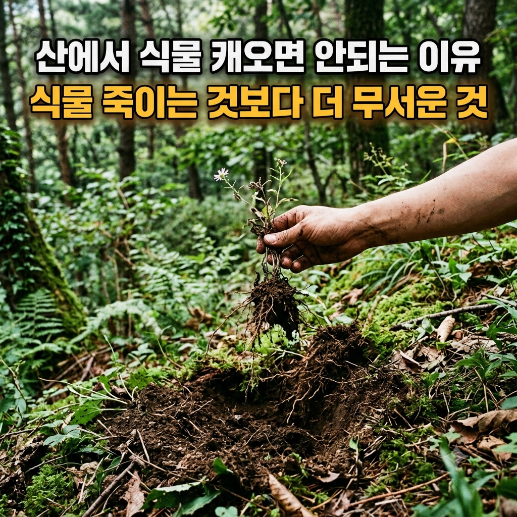 산에서 식물 캐오면 안되는 이유, 식물 죽이는 것보다 더 무서운 것