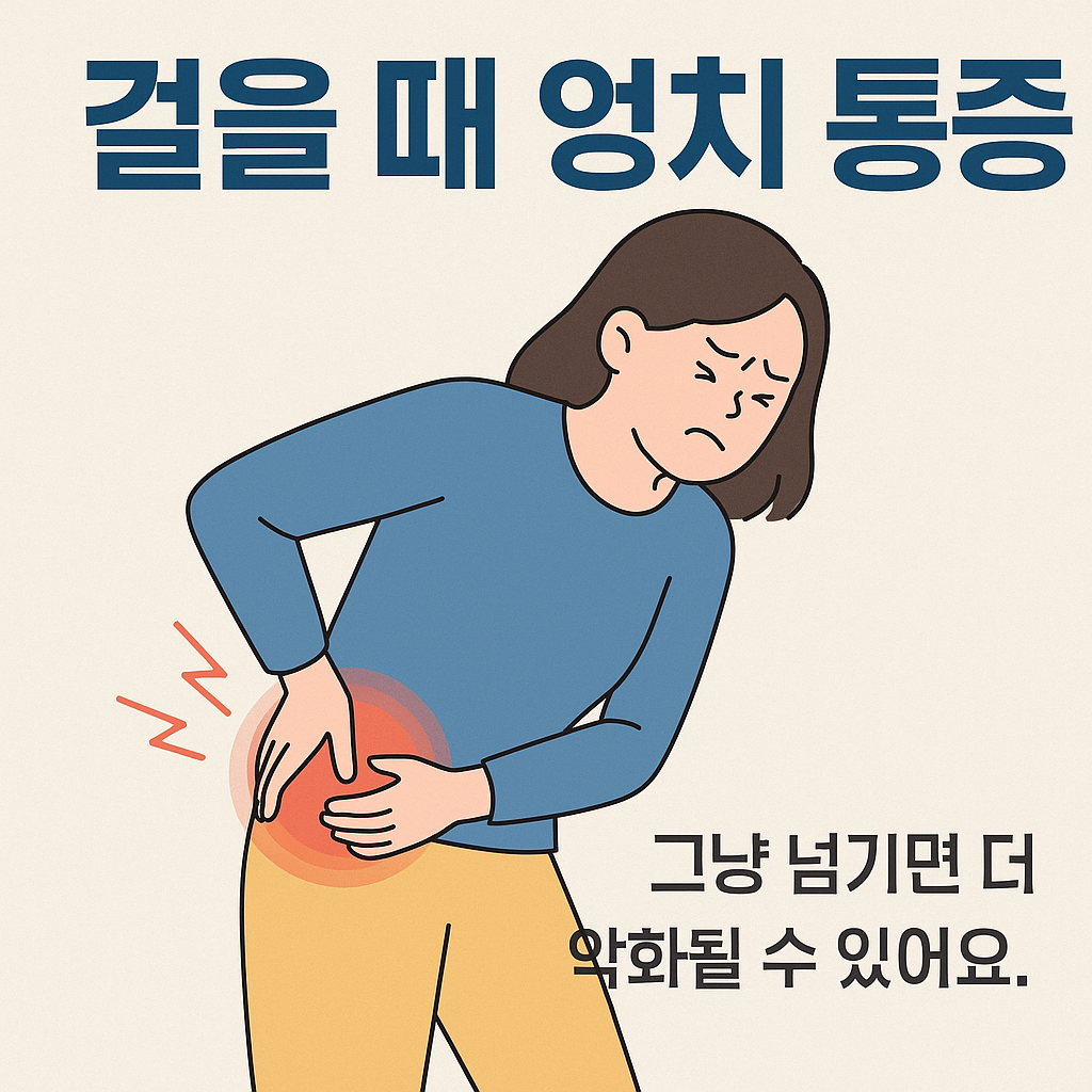 걸을 때 엉치 통증