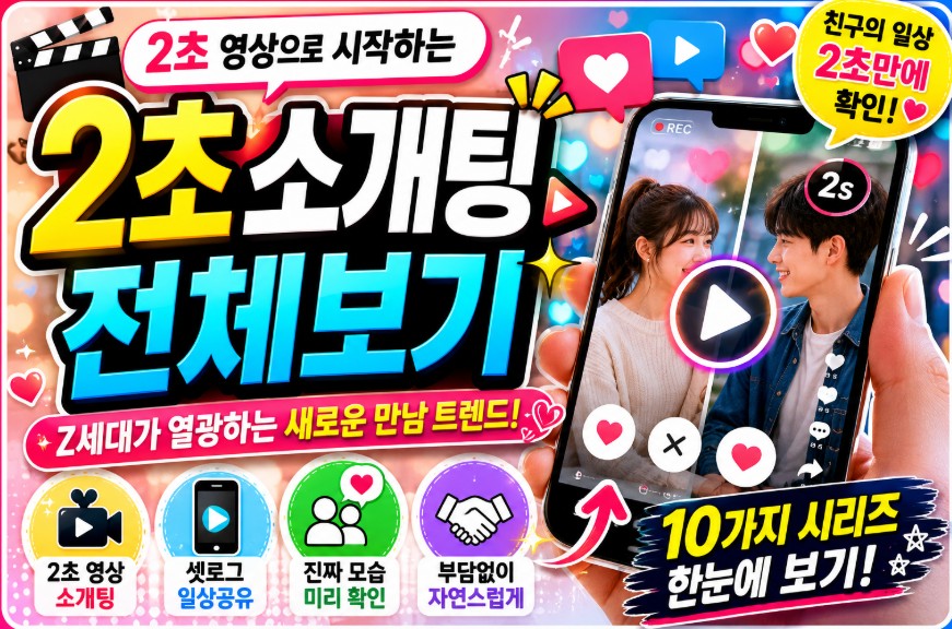Z세대 연애법, 2초보고 상대 판단한다.